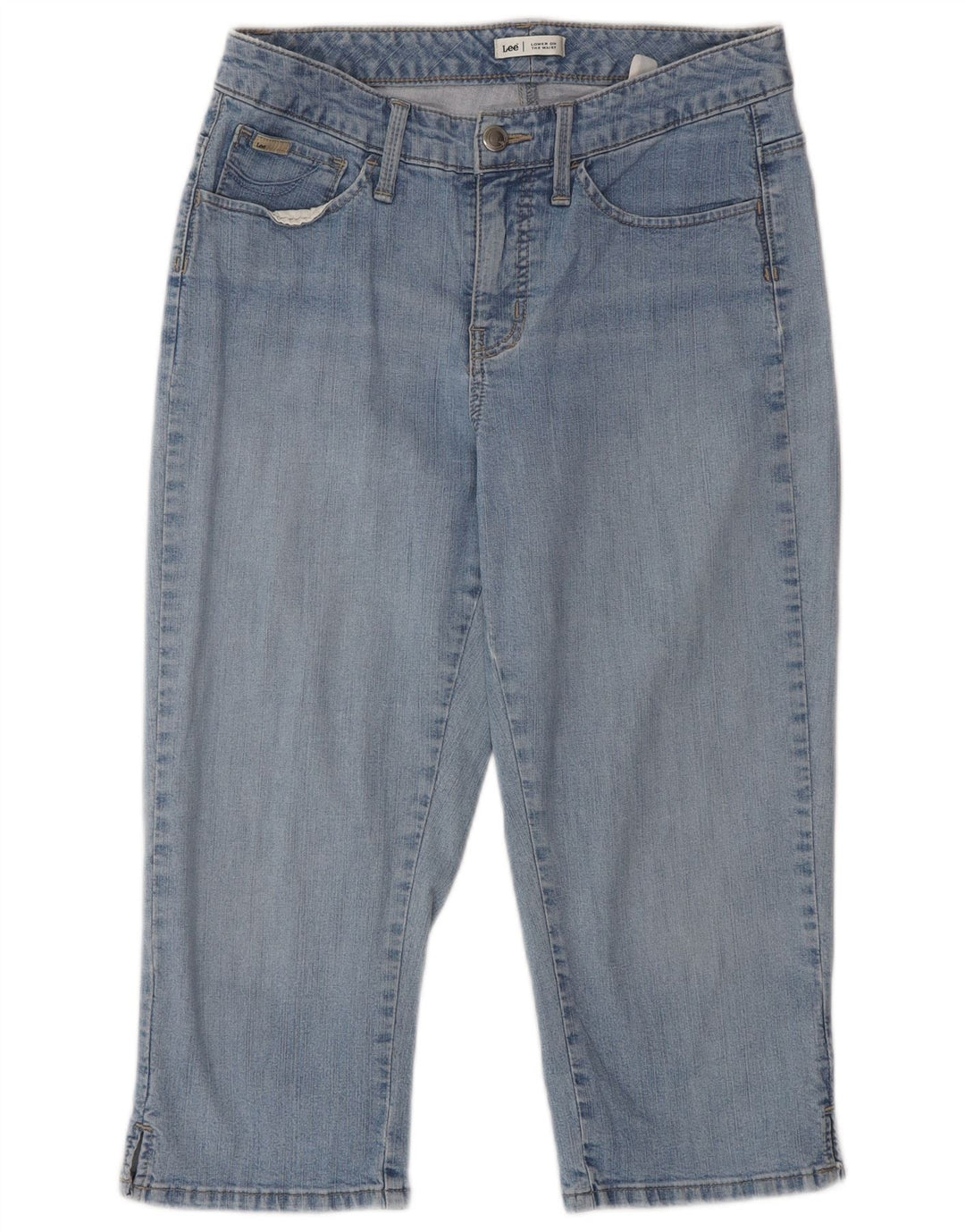 Lee Womens Low Waist Capri Jeans W28 L20 Blue
