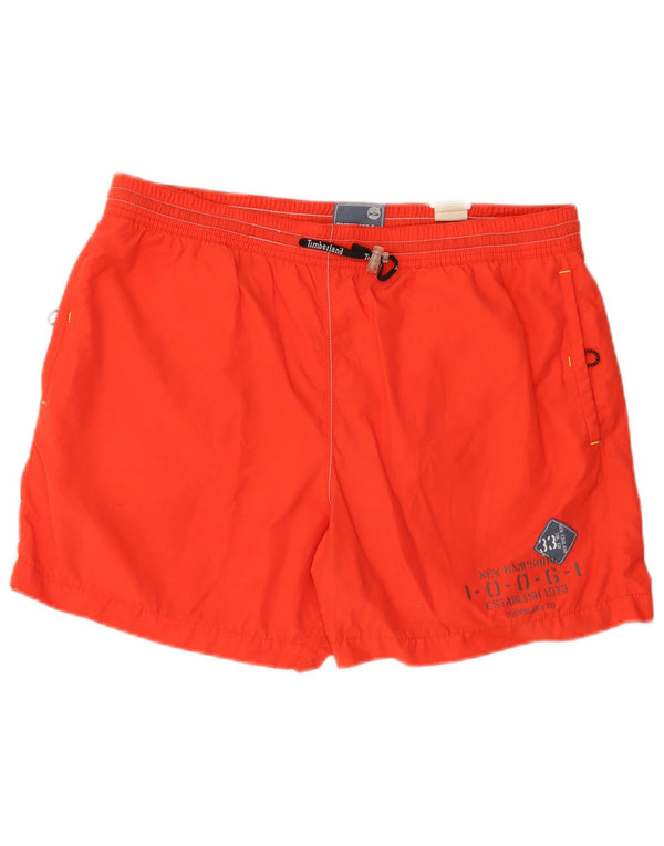 Timberland Mens Graphic Swimming Shorts Large  Orange
