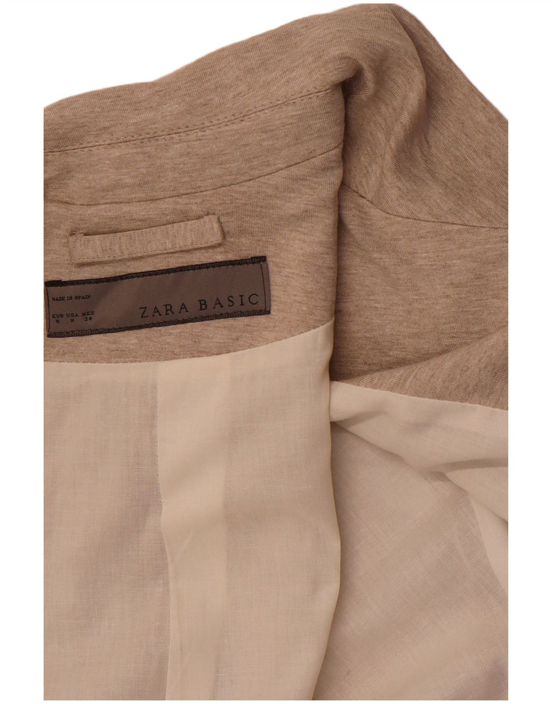 ZARA Womens 1 Button Blazer Jacket UK 12 Medium Brown