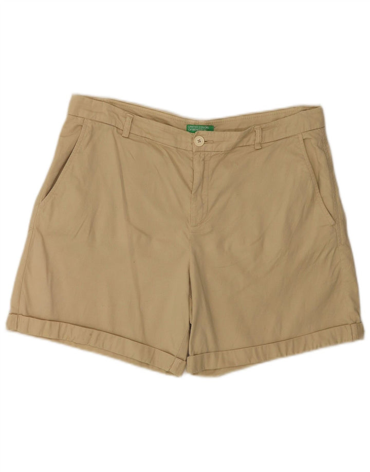 BENETTON Womens Chino Shorts W34 Large Yellow