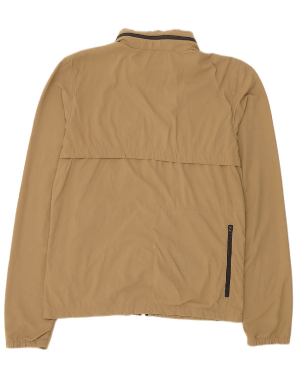 The North Face Mens Hooded Loose Fit Rain Jacket UK 36 Small Beige Nylon