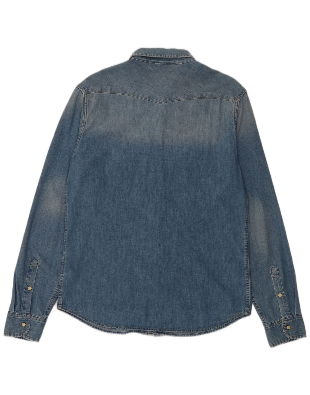 Lee Mens Slim Fit Denim Shirt Large Blue Cotton