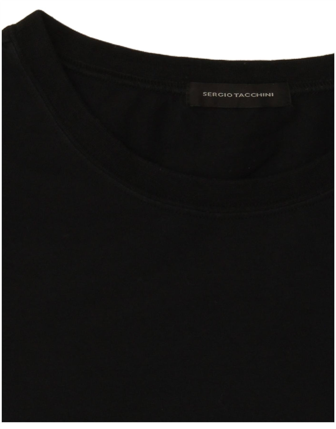 SERGIO TACCHINI Womens Top Long Sleeve UK 14 Medium Black