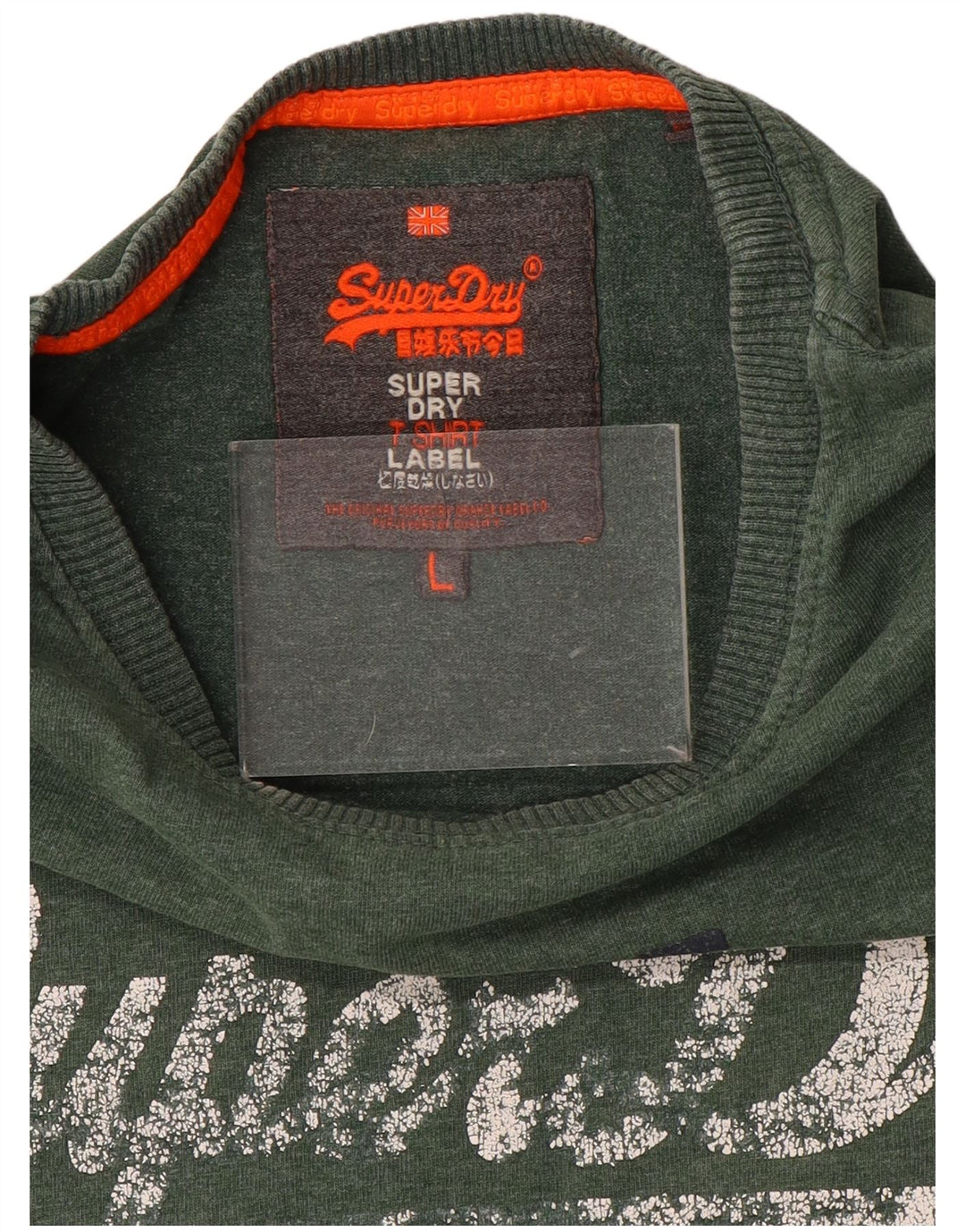 Superdry Mens Graphic T-Shirt Top Large Green