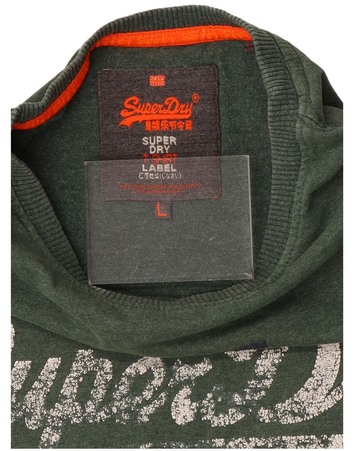 Superdry Mens Graphic T-Shirt Top Large Green