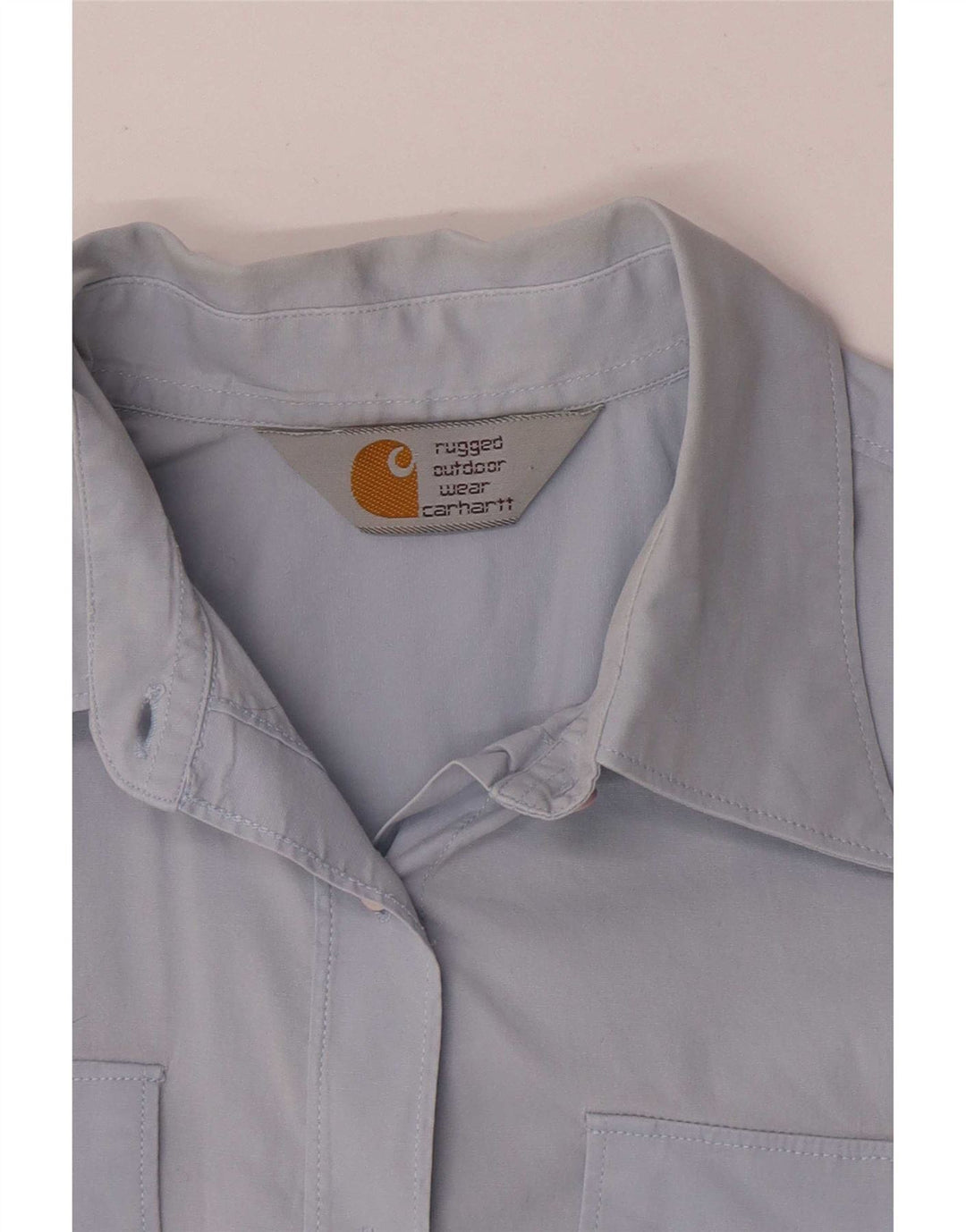 Carhartt Womens Short Sleeve Shirt UK 8 Small Blue