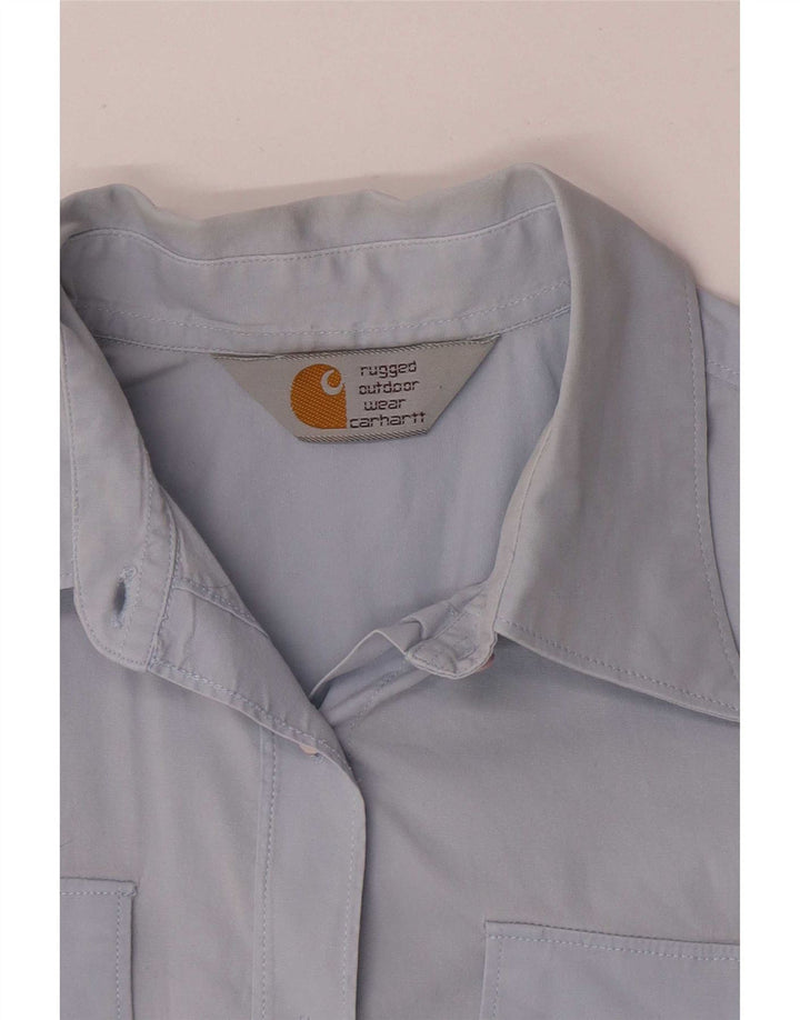 Carhartt Womens Short Sleeve Shirt UK 8 Small Blue