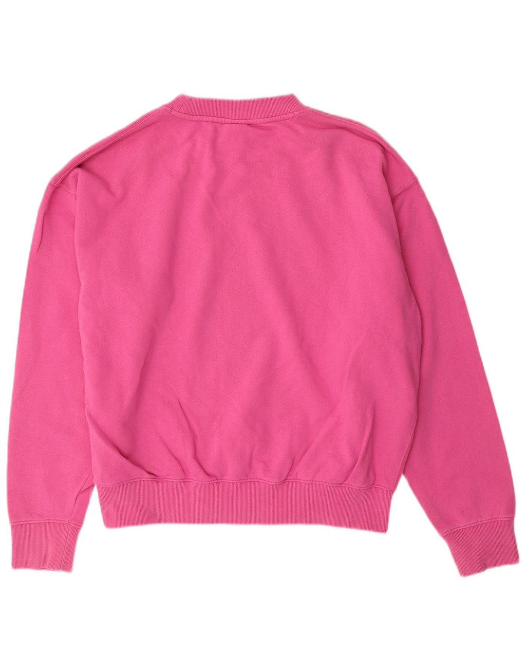 SUPERDRY Womens Oversized Sweatshirt Jumper UK 14 Large Pink Cotton