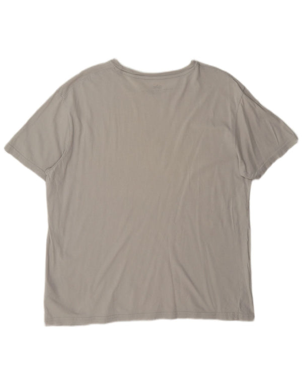 Alpha Industries Mens Graphic T-Shirt Top Large Grey