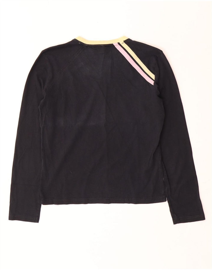 Sergio Tacchini Womens Graphic Top Long Sleeve IT 44 Medium Black