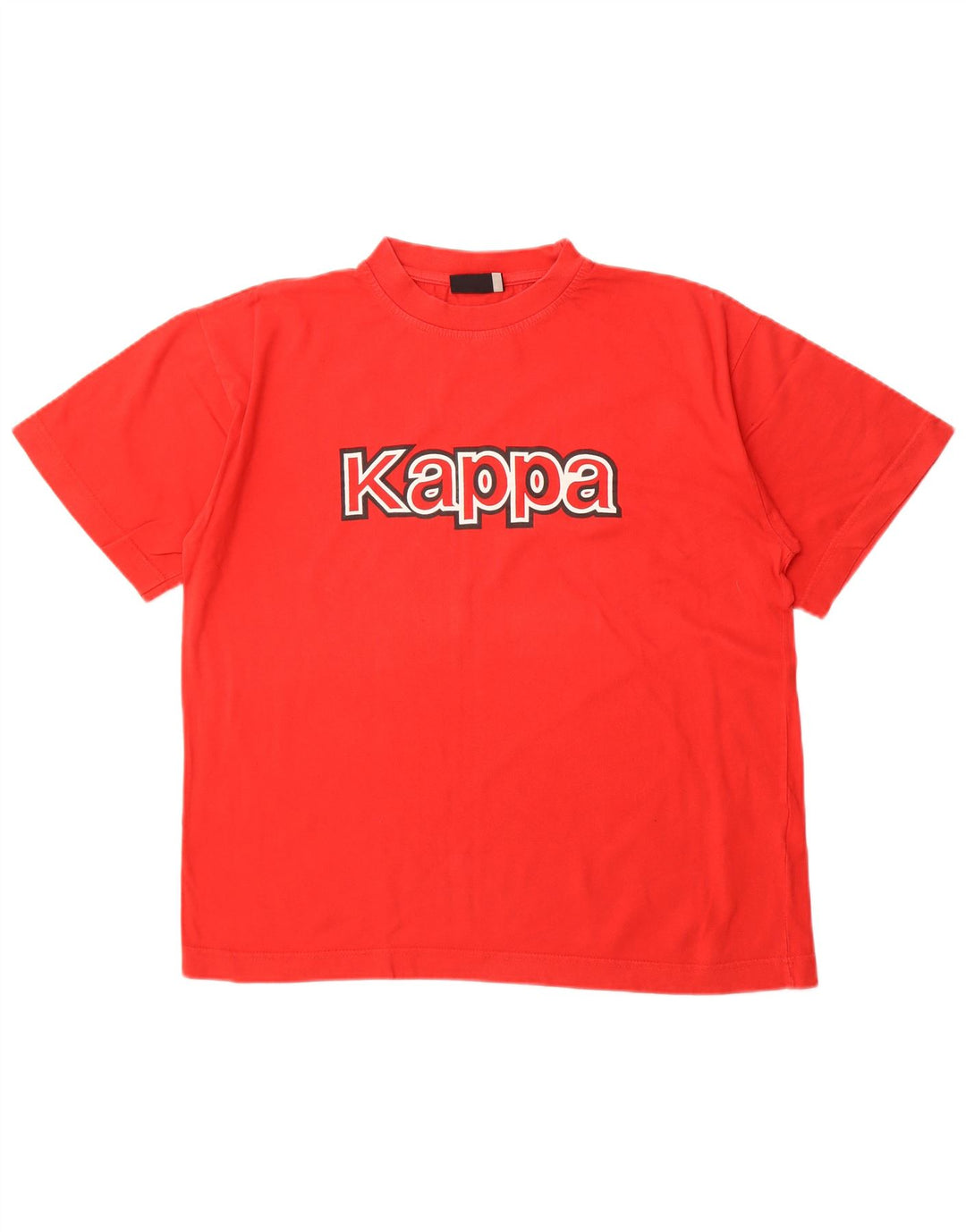 KAPPA Mens Graphic T-Shirt Top Medium Red Cotton