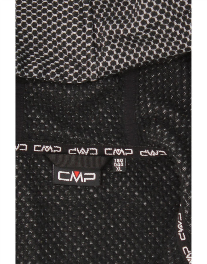 CMP Womens Zip Hoodie Sweater UK 18 XL Black Spotted Polyester Vintage CMP and Second-Hand CMP from Messina Hembry 