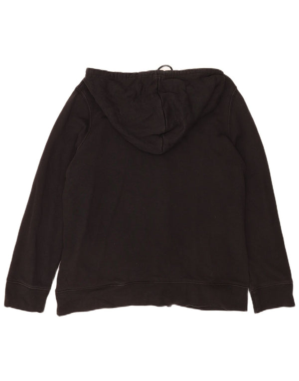Adidas Womens Graphic Hoodie Jumper UK 20 2XL Black Cotton