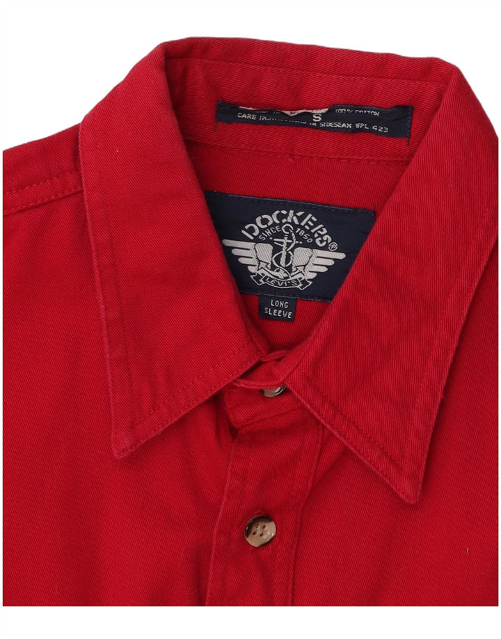 Dockers Mens Shirt Small Red Cotton