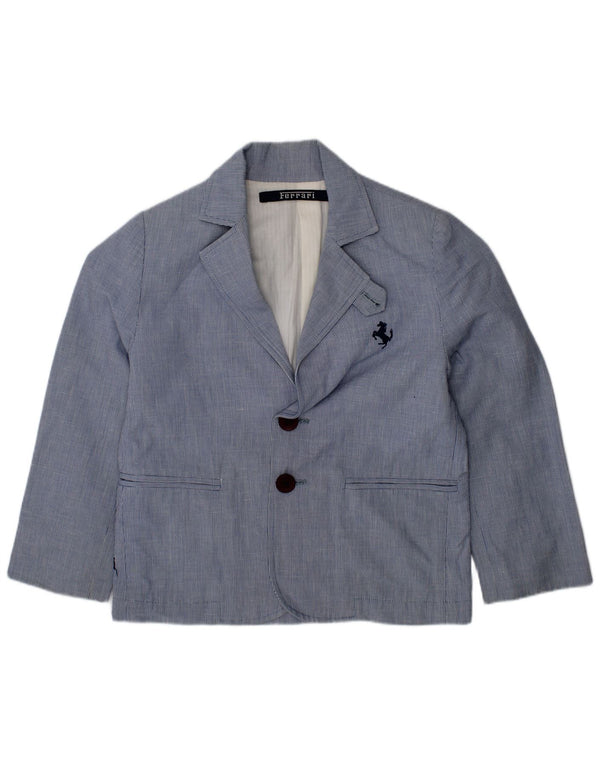 Ferrari Boys 2 Button Blazer Jacket 3-4 Years Blue Pinstripe