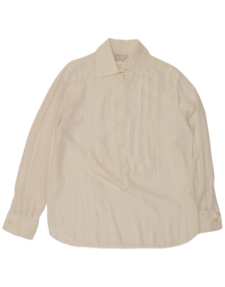 ENJOY Womens Loose Fit Pullover Shirt UK 14 Medium White Polyester
