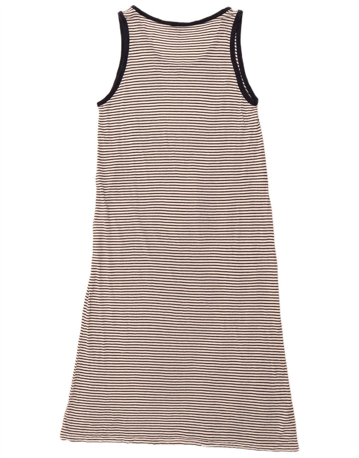 MASSIMO DUTTI Womens Sleeveless Maxi Dress UK 14 Large White Striped