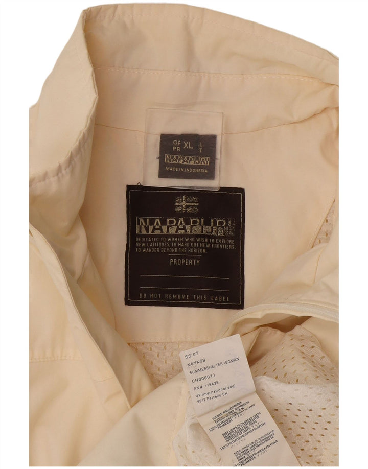 Napapijri Womens Rain Jacket UK 18 XL Off White Polyamide
