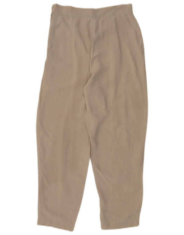 Vintage Womens High Waist Casual Trousers IT 44 Medium W28 L27 Grey