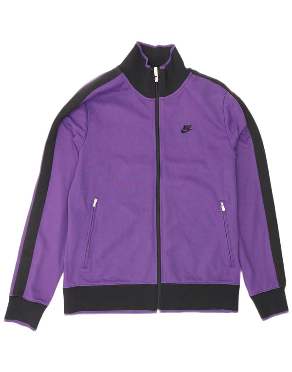 NIKE Mens Tracksuit Top Jacket UK 38/40 Medium Purple Colourblock