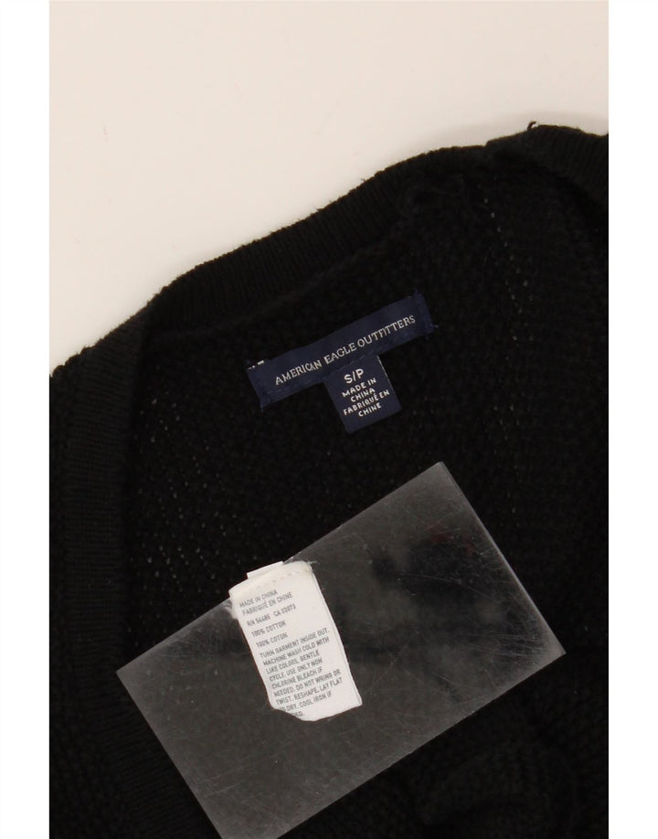 AMERICAN EAGLE Womens Longline Open Cardigan Sweater UK 10 Small Black Vintage American Eagle and Second-Hand American Eagle from Messina Hembry 