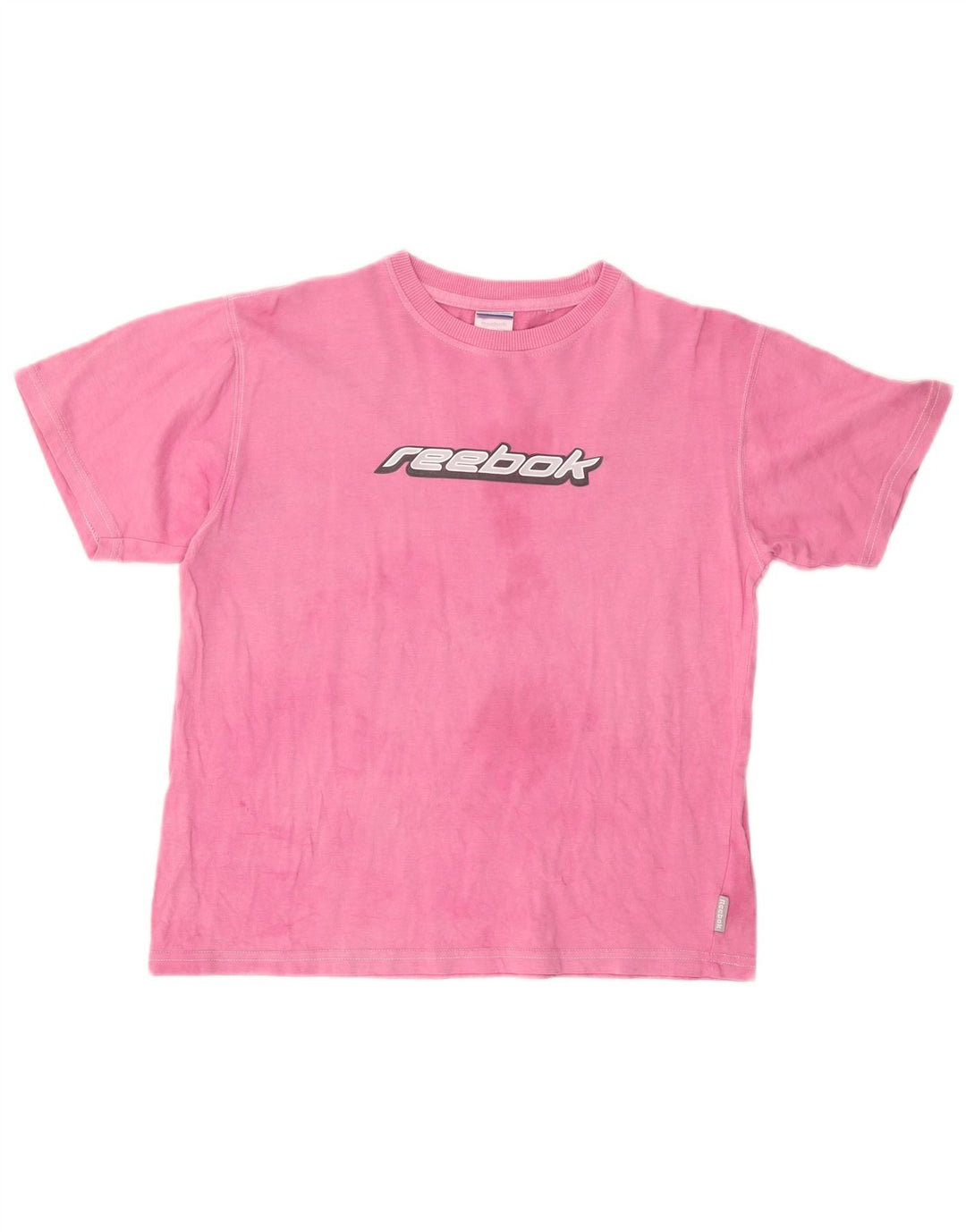 REEBOK Womens Graphic T-Shirt Top UK 18 XL Pink Cotton