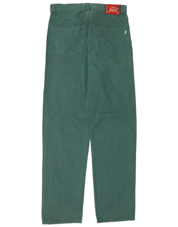 Enrico Coveri Mens Tapered Jeans W36 L34 Green Cotton