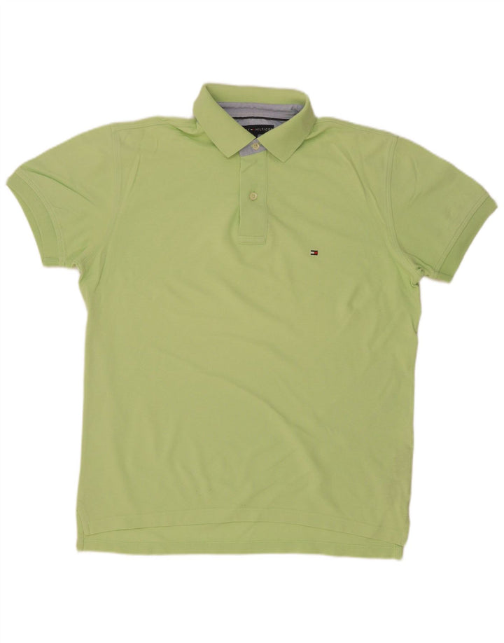 Tommy Hilfiger Mens Polo Shirt Medium Green Cotton