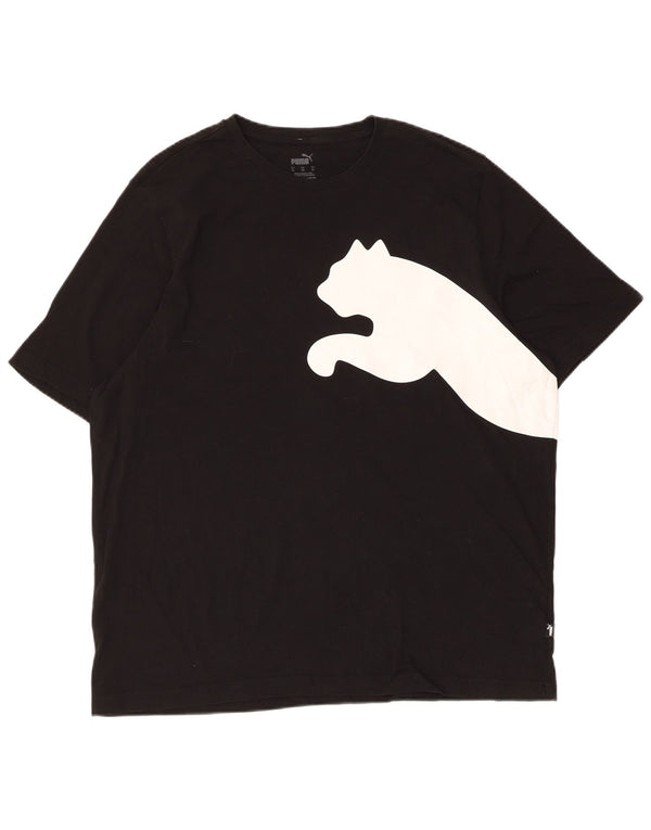 Puma Mens Graphic T-Shirt Top XL Black Cotton