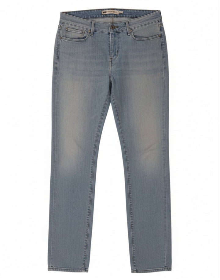 LEVI'S Womens Slight Curve Slim Jeans W29 L34 Blue Cotton