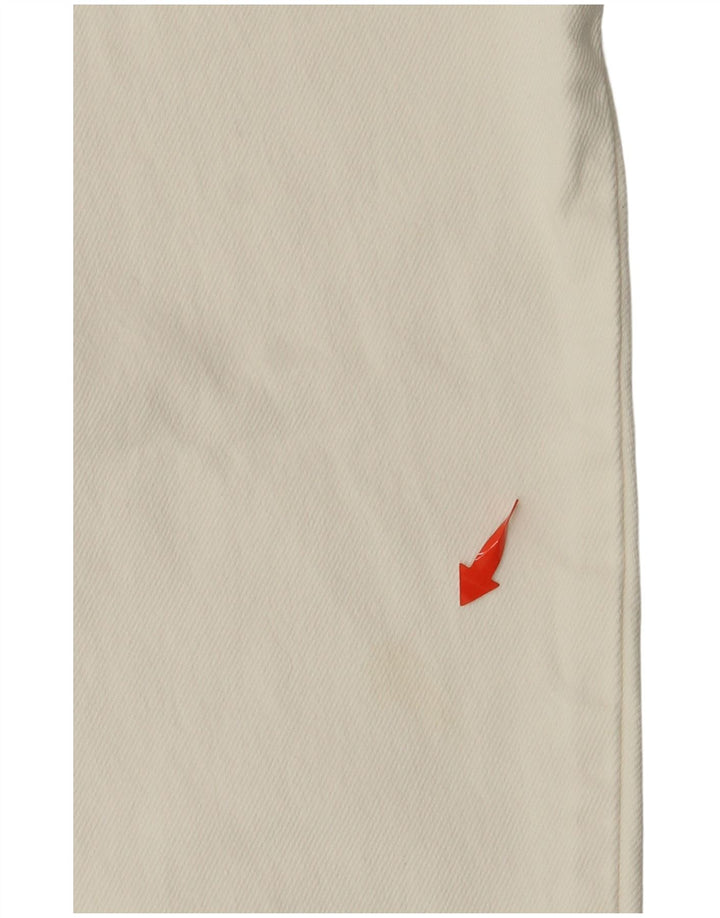 STEFANEL Womens High Waist Jeans IT 44 Medium W24 L27 Off White Cotton