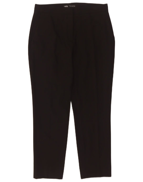 Zara Womens Slim Chino Trousers EU 38 Small W28 L26 Black Polyester