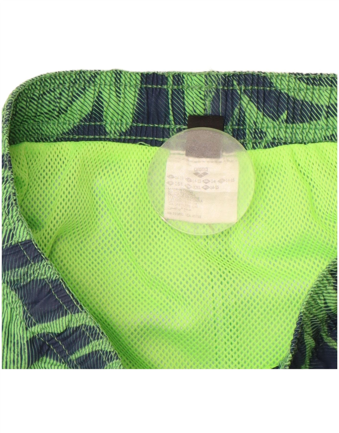 ARENA Boys Sport Shorts 14-15 Years  Green Floral Polyester