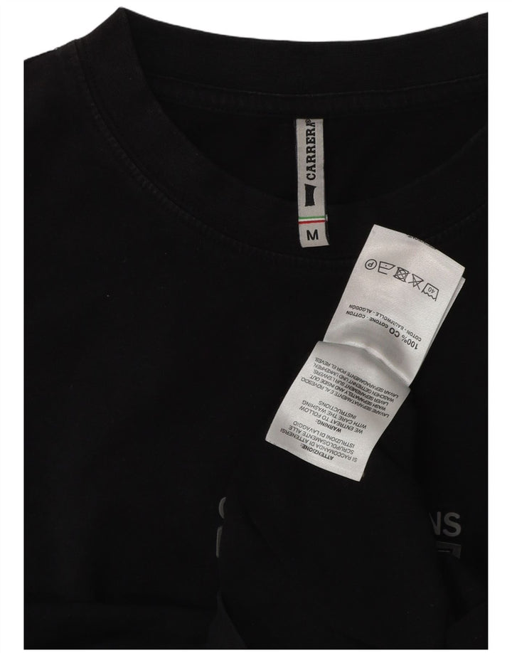 Carrera Mens Graphic Top Long Sleeve Medium Black Cotton