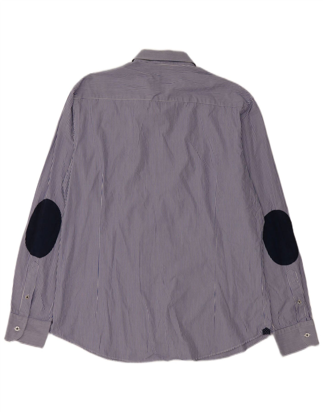 MASSIMO DUTTI Mens Shirt XL Blue Pinstripe