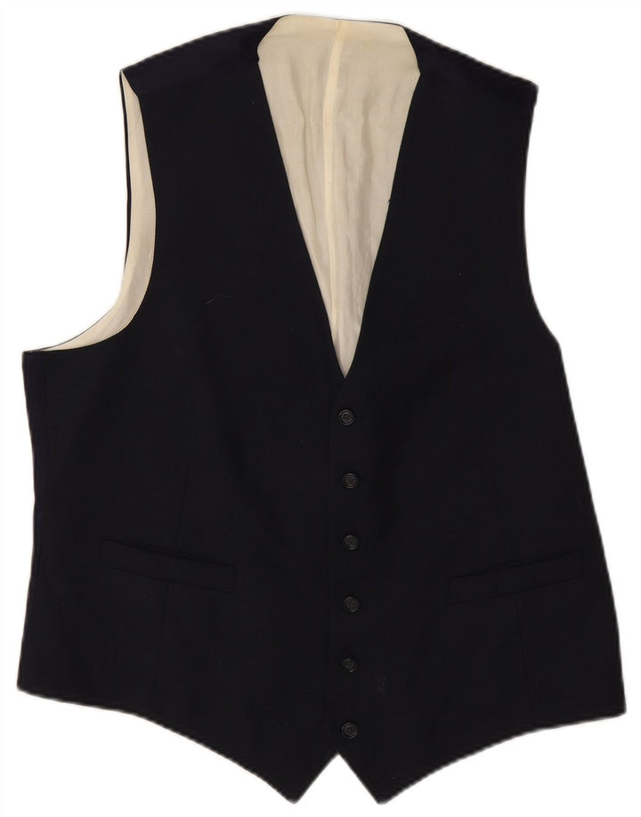 Vintage Mens Waistcoat IT 52 Large Navy Blue