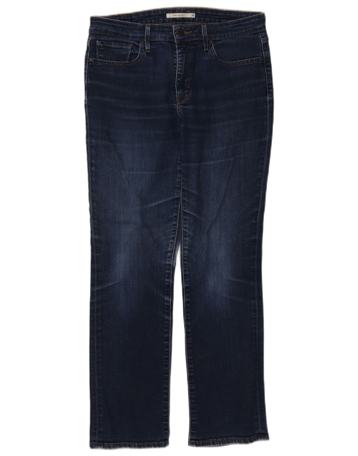 Levi's Womens 714 Straight Jeans W30 L29 Navy Blue