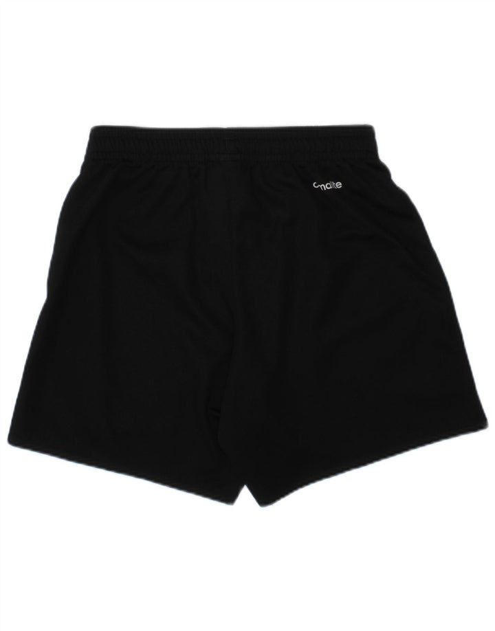 ADIDAS Boys Climalite Sport Shorts 5-6 Years Black Polyester