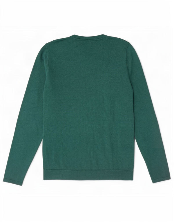 Fat Face Womens Crew Neck Jumper Sweater UK 12 Medium Green Polyester
