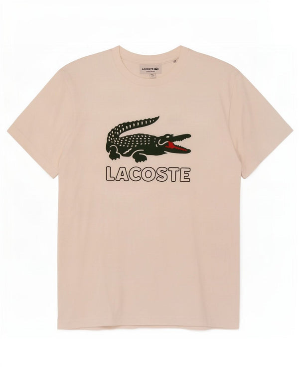 Lacoste Mens Regular Fit Graphic T-Shirt Top Size 3 Small White