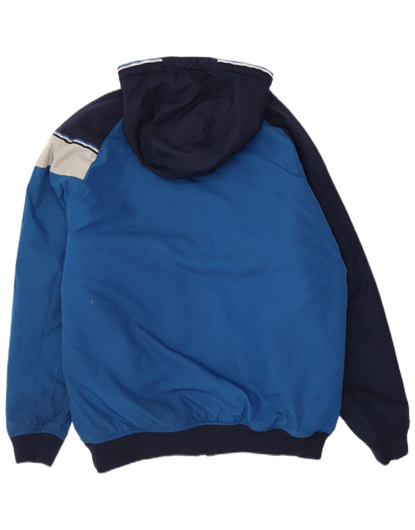 Le Coq Sportif Mens Graphic Bomber Jacket UK 38 Medium Blue Colourblock