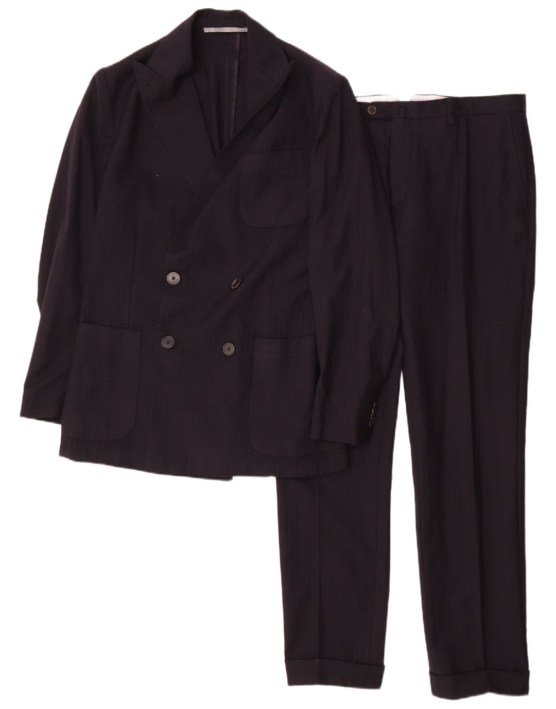 CANTARELLI Mens Double Breasted 2 Piece Suit IT 50 Large W34 L31 Navy Blue