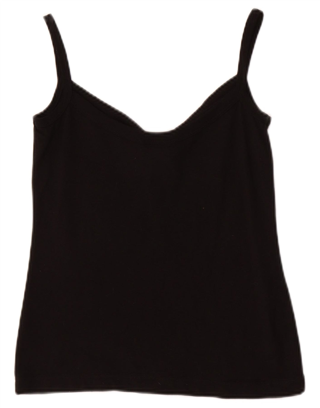LACOSTE Womens Cami Top UK 8 Small Black Cotton