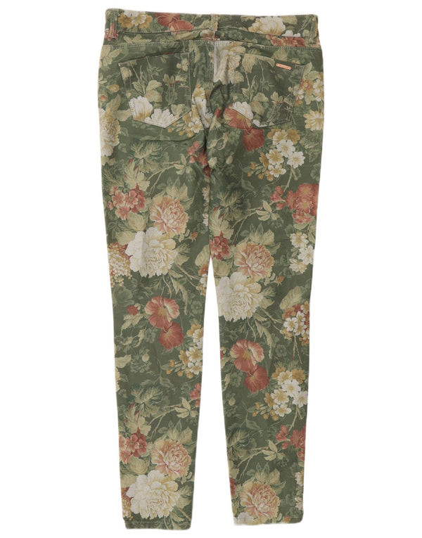 Zara Womens Jegging Trousers EU 38 Small W28 L30 Green Floral