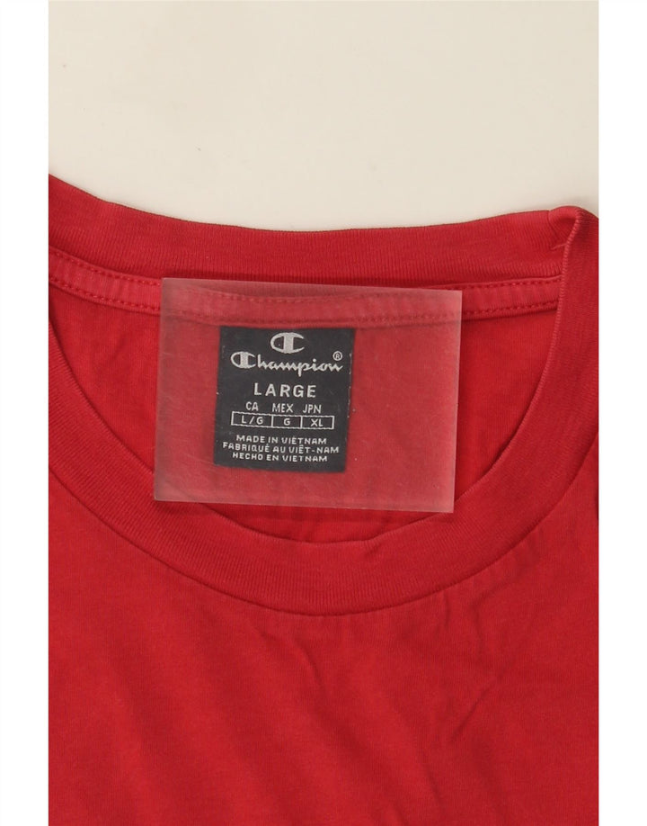 Champion Mens Graphic T-Shirt Top Large Red