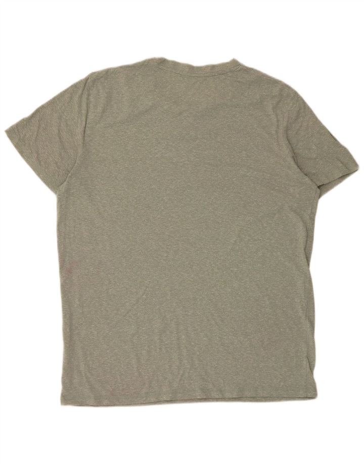 Jack & Jones Mens T-Shirt Top Large Green Flecked Polyester