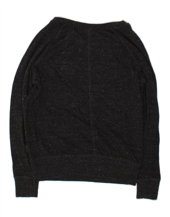 NIKE Womens Graphic Oversized Sweatshirt Jumper UK 10 Small Black Flecked Vintage Nike and Second-Hand Nike from Messina Hembry 