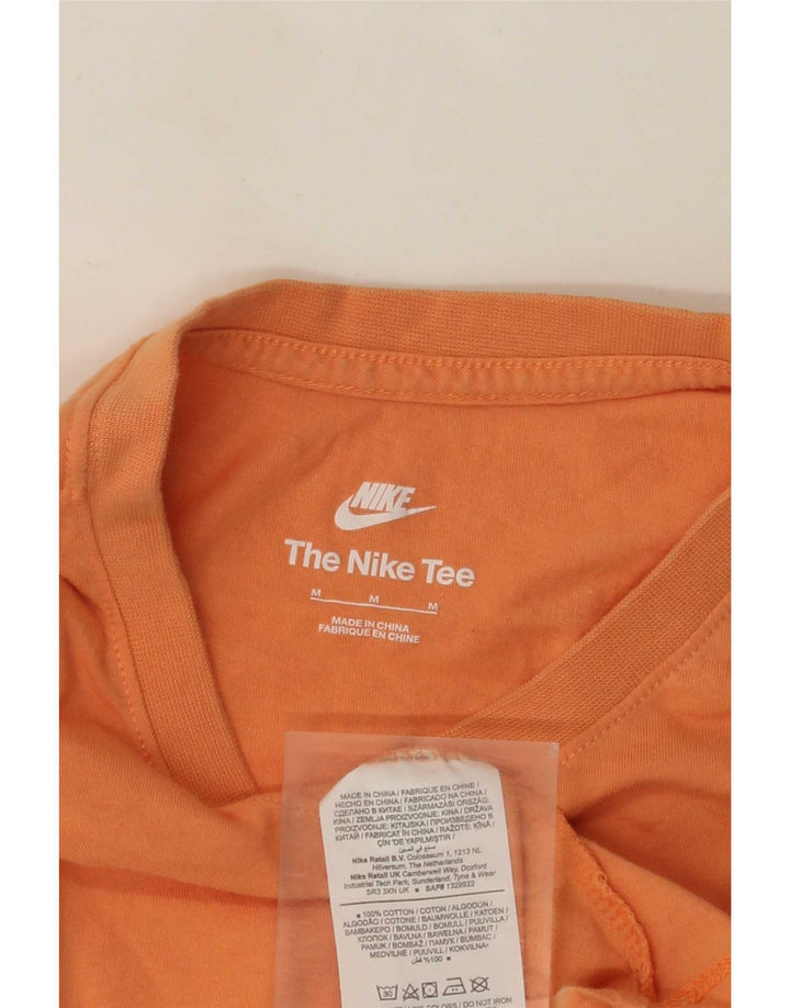 Nike Mens T-Shirt Top Medium Orange Cotton