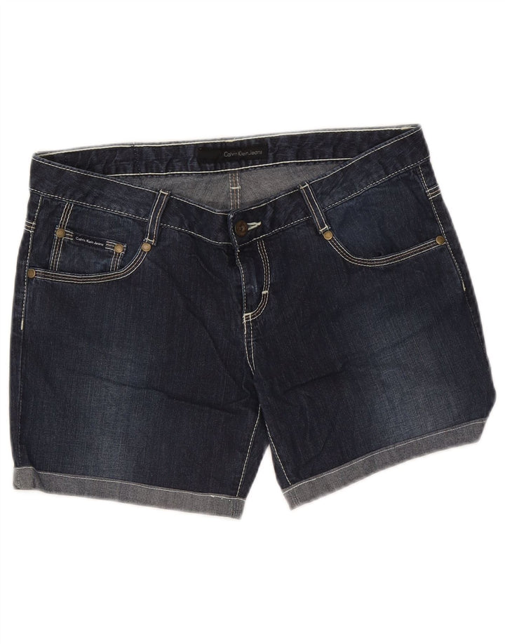 Calvin Klein Womens Denim Shorts W31 Medium  Navy Blue Cotton