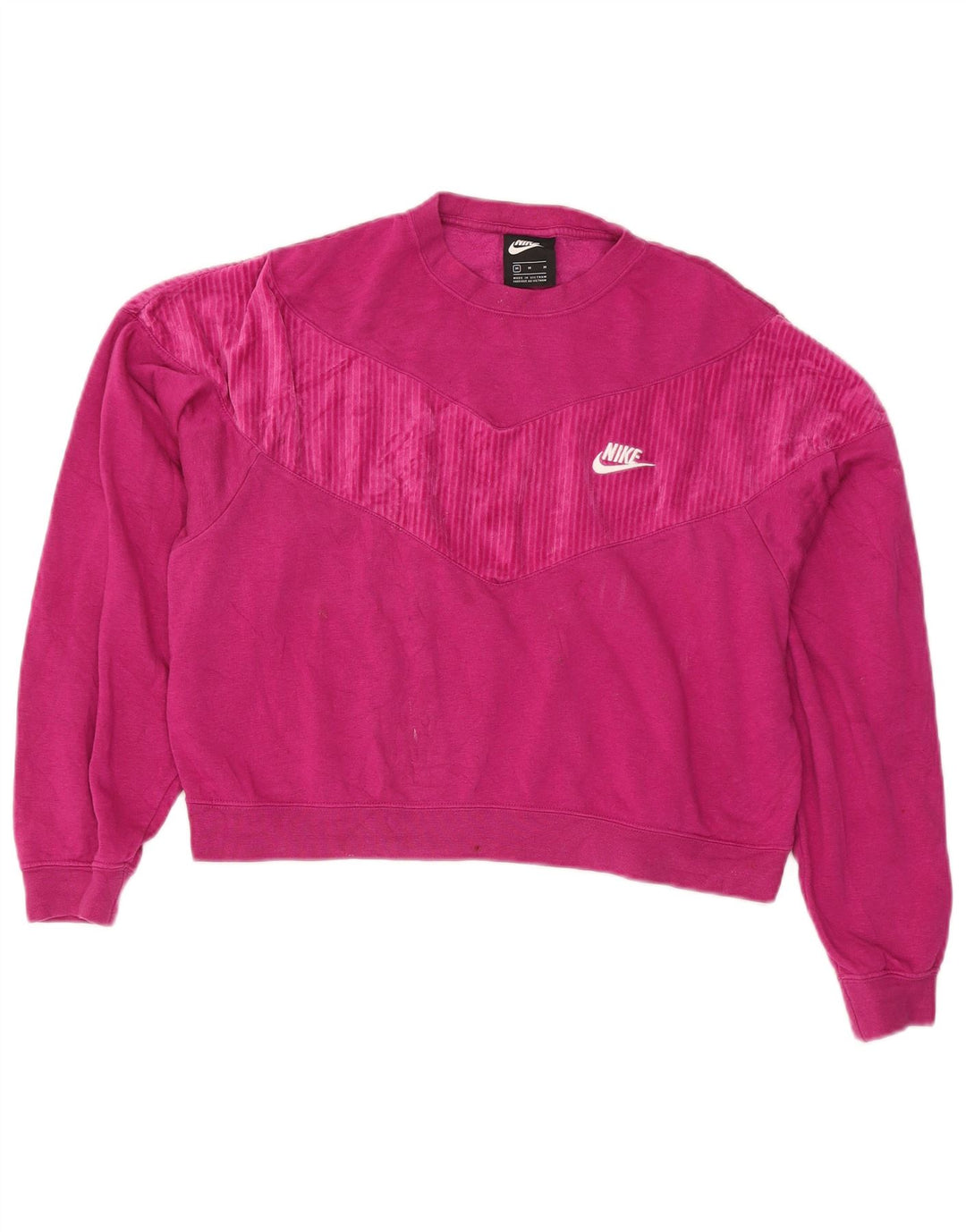 Nike Womens Oversized Sweatshirt Jumper UK 14 Medium Pink